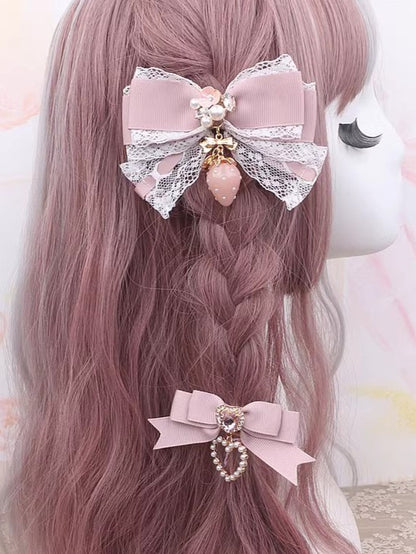 Kei Charm 4 Options Hairclip Color Jirai Heart Bowknot