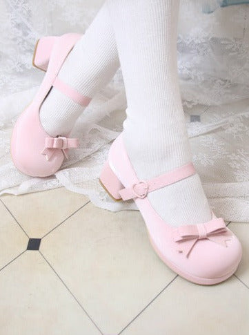 Jane Toe Ribbon Round Mary Heels Lolita