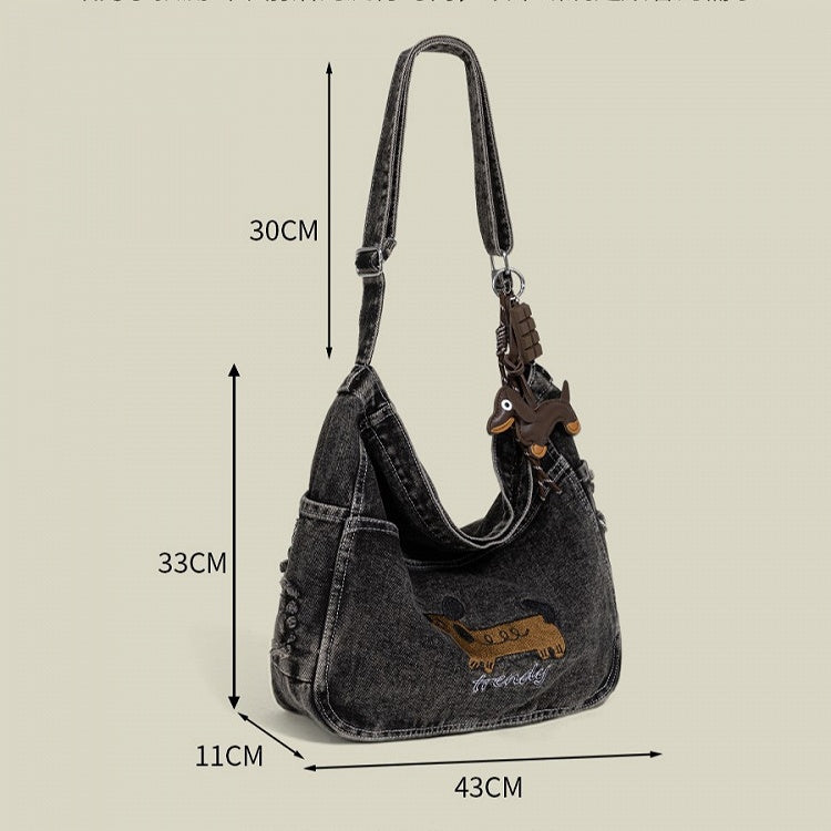 Colors Shoulder Embroidery Bag Dog 3