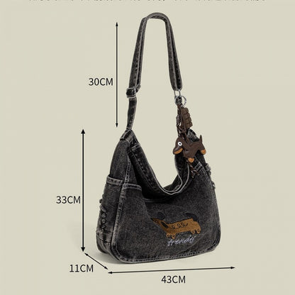 Colors Shoulder Embroidery Bag Dog 3