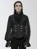 Black Men's Gothic Dragon Scale Gentleman Vest