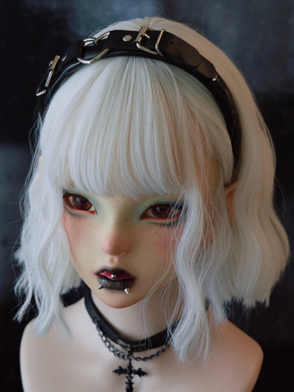 Buckle Black Decorated Heart Design KC Gothic