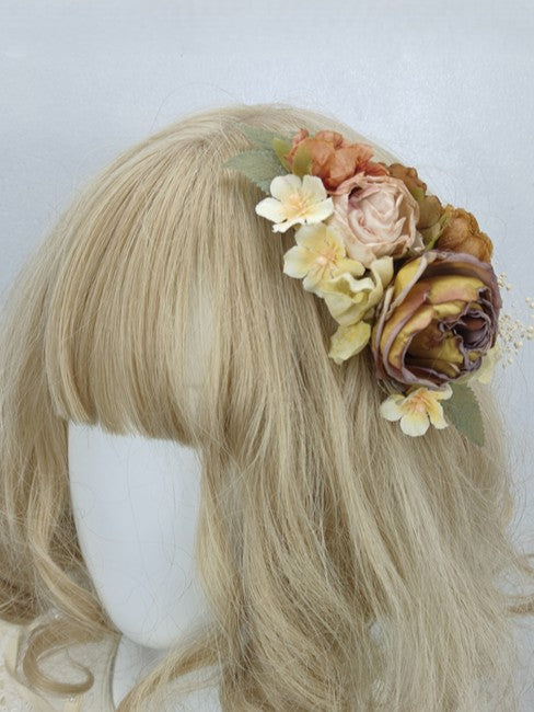 Hairclip Color Details Handmade 7 Flower Options