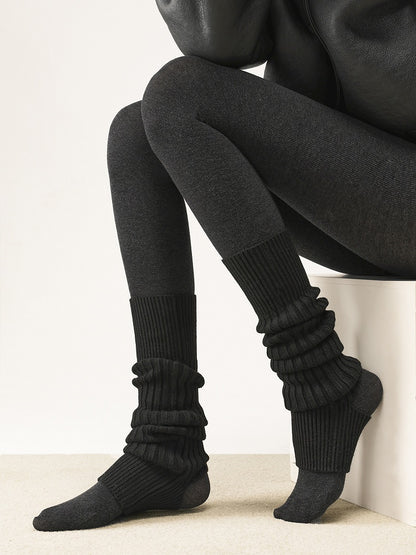 Black/White/Gray Warm Warmers Footed Leg Knitted