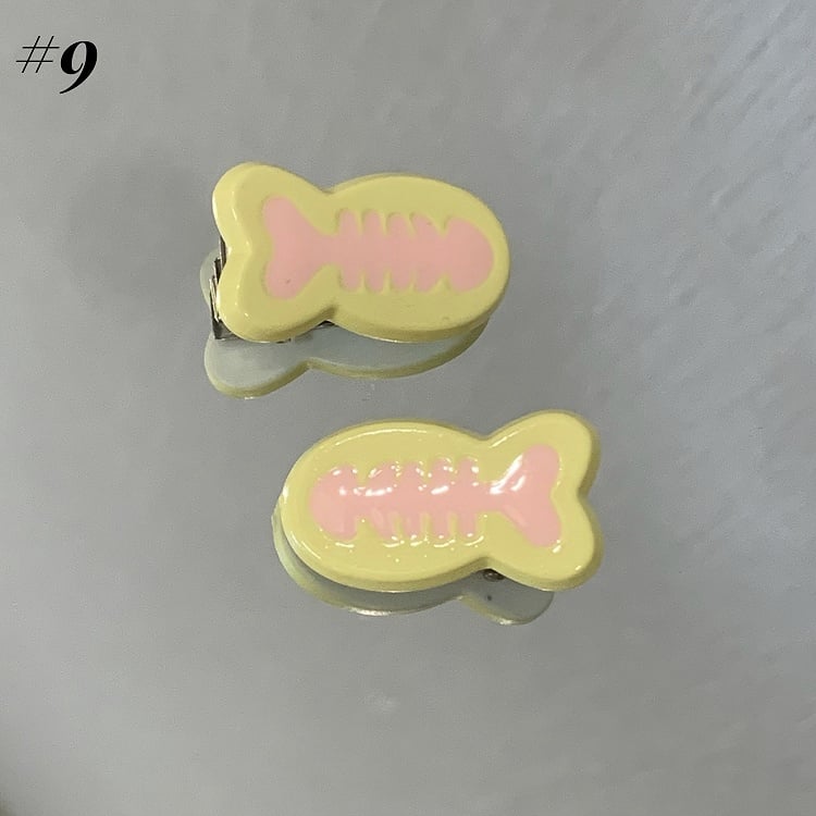 Y2K Bone/ Fish-Shaped Hairclips