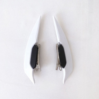 Gray/White/Blue/Black Hairclips Pointed Cyberpunk Horn Fashion