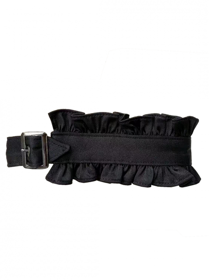 Gothic Ruffled Choker in Black - Moonveil Manuscript