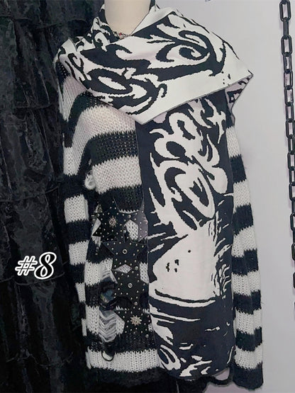 10 Optionen Punk Anime Print Schal