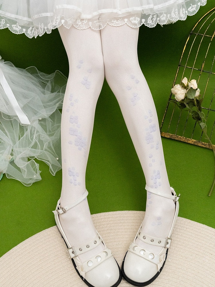 タイツ スケールプリント ブルー/グリーン/グレー/パープルデザイン