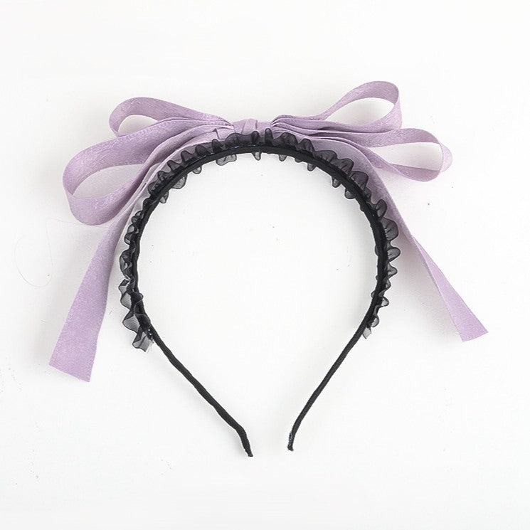 Purple Bow Black KC Sweet-edgy Lolita