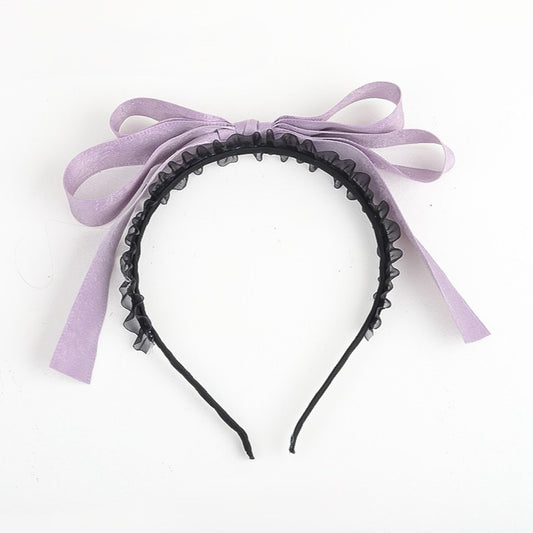 Purple Bow Black KC Sweet-edgy Lolita