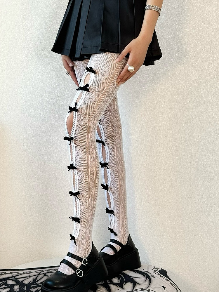 Design Y2K Optionen Strumpfhose Farbe Cut-out Bowknot 4 Details