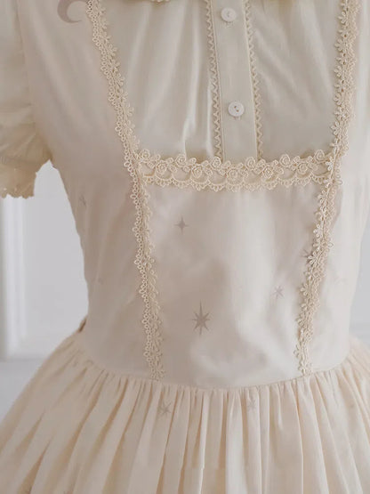 Pullover Print Beige Bakery Square Rock Lolita Ausschnitt