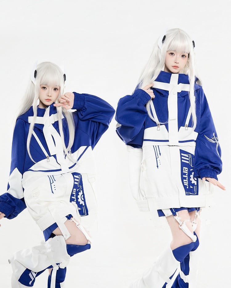 Modular Techwear Coord Landmine Jacket Set: Detachable