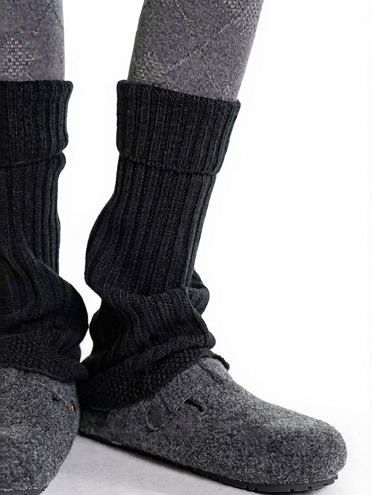 Knit Leg Warmers with Ruffle Trim - ModaSwings