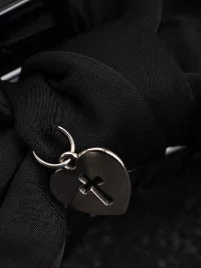 Gothic Black Bow Hair Claw Clip - Strange Sugar