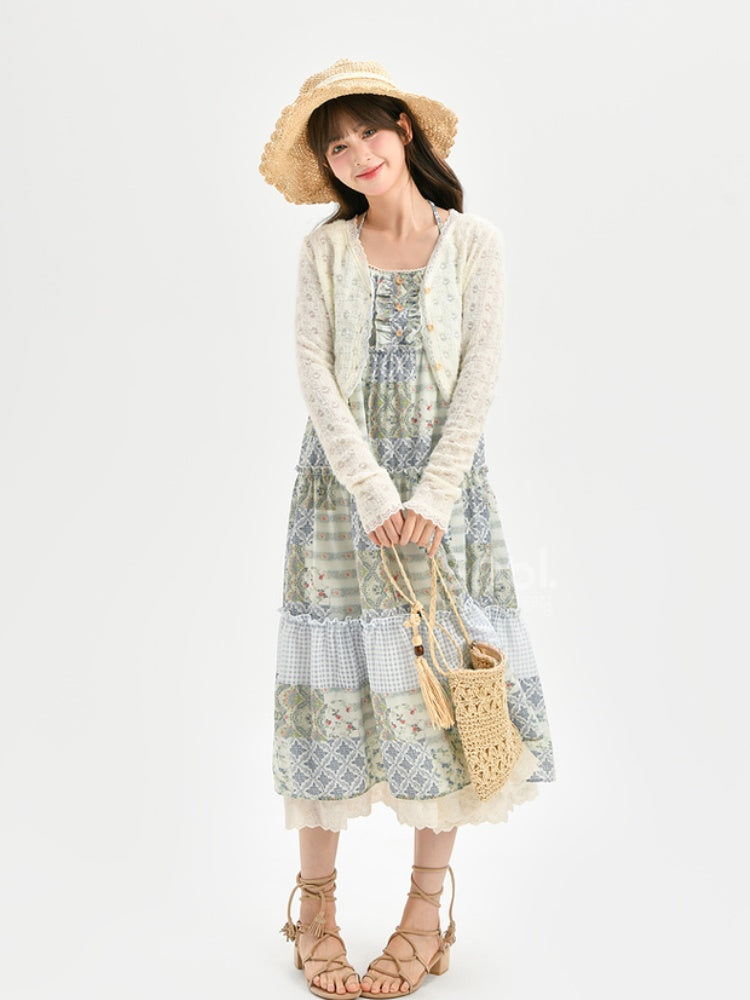 Sweet Creamy Yellow Lace Trim Cardigan