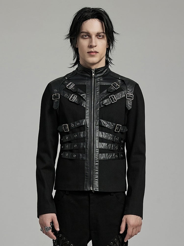 Black Men's Punk Handsome Coat