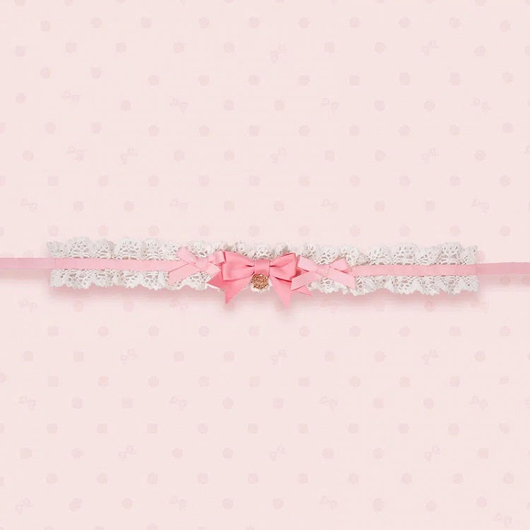 Rosa Choker Braun Blau /