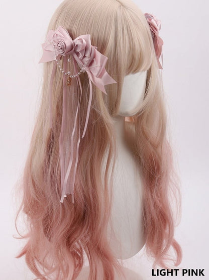 8 Bowknot Color Rose Sweet Hairclip Options Lolita