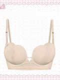 Seamless Padded Bra Non-Slip 6cm Daily Use Nude