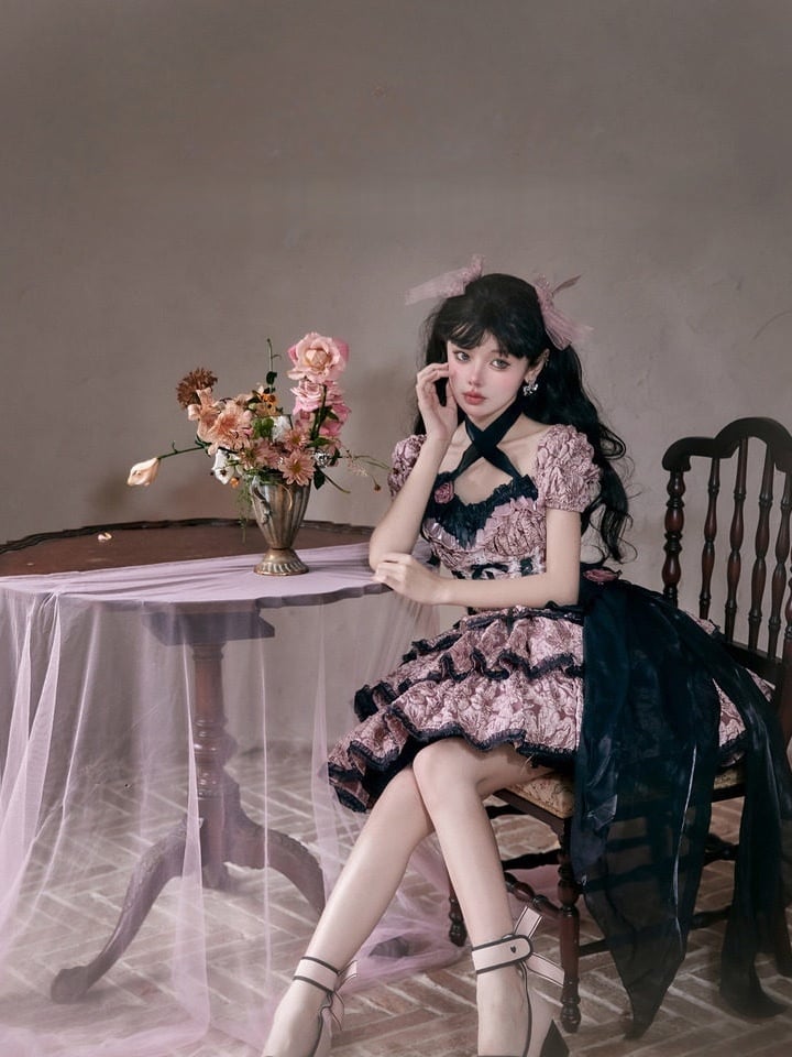 Bow Big Lolita Black Train