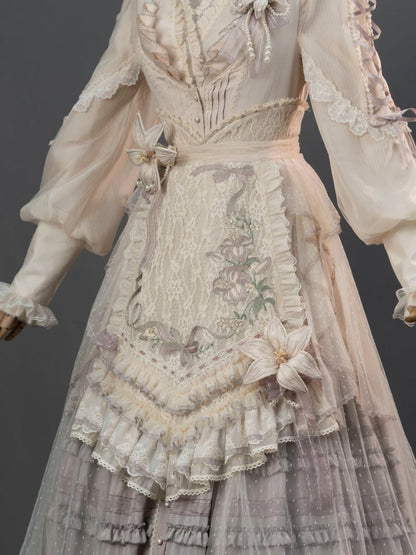 Blau / Lila / Graue Lilienschürze