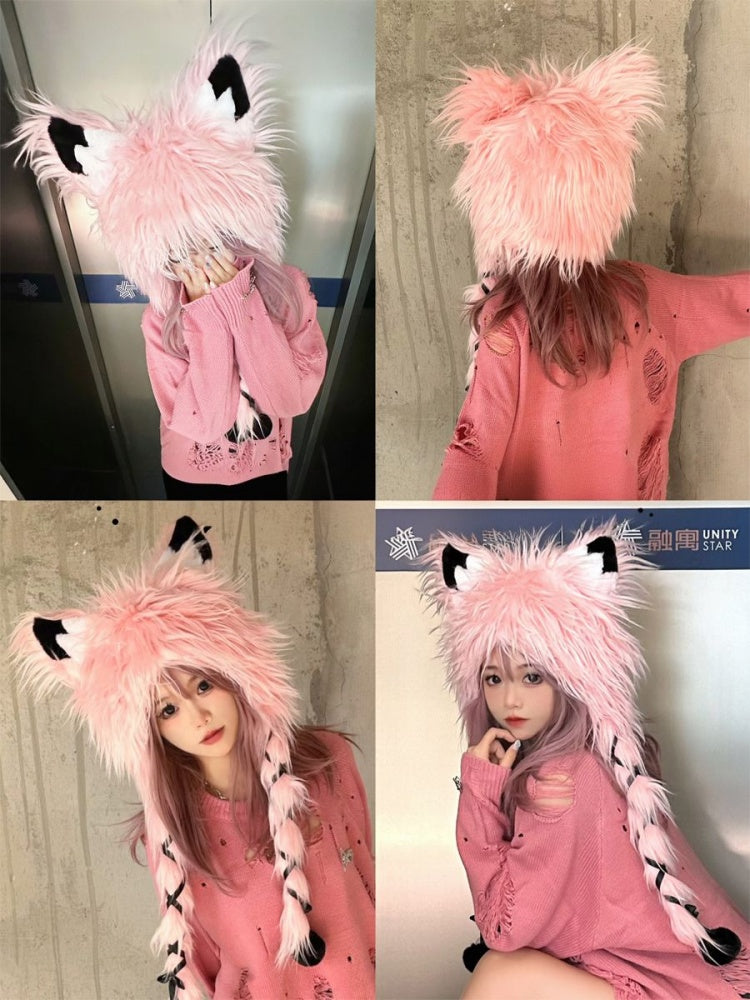 Fox Shaggy Wintermütze