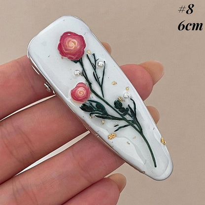 Oil Painting Inspired Floral Hair Clips
