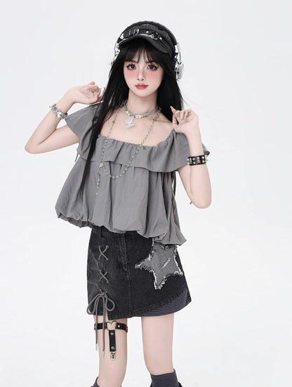 スカート着回しトップス/バブルグレースリー