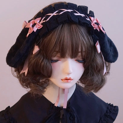 Trim Lace Options Hairband Bunny 5 Bowknot Details Color Ear