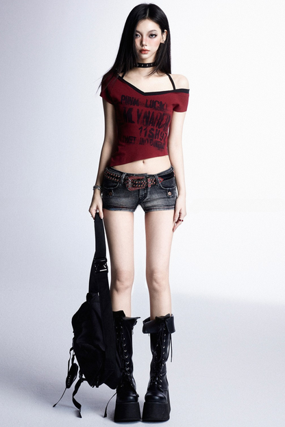 アシンメトリーTシャツ クールスイート