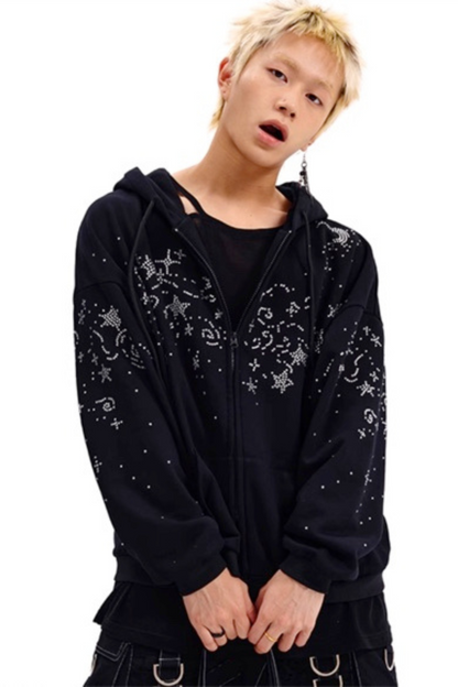 Kapuzenpullover Sternensweatshirt Diamant