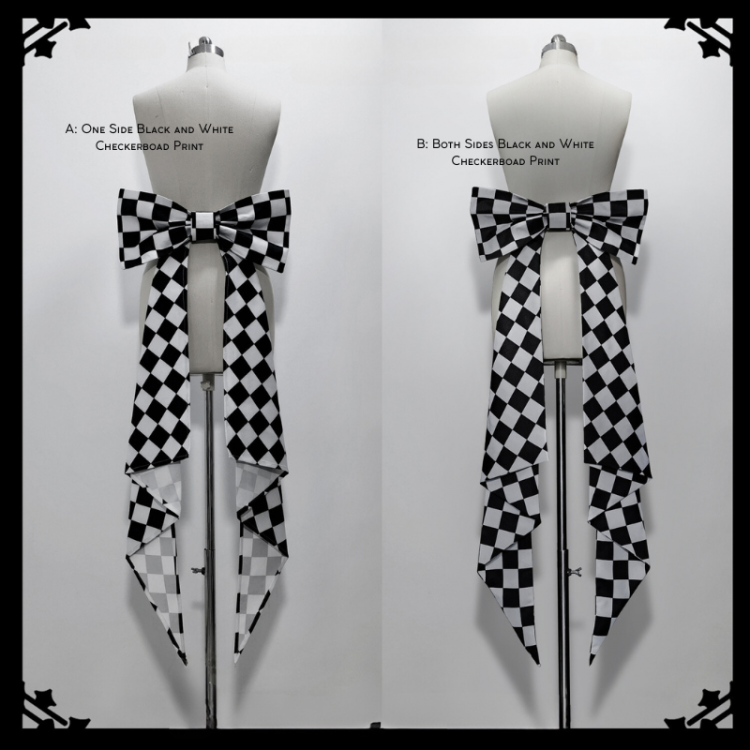 Bunny Theater Schwarz-Weiß Schachbrettmuster Bowknot Zug