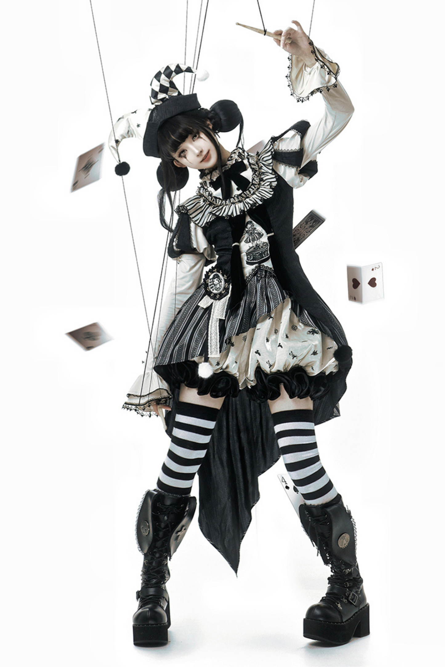 Weird Circus Lolita Set Pierrot Dark