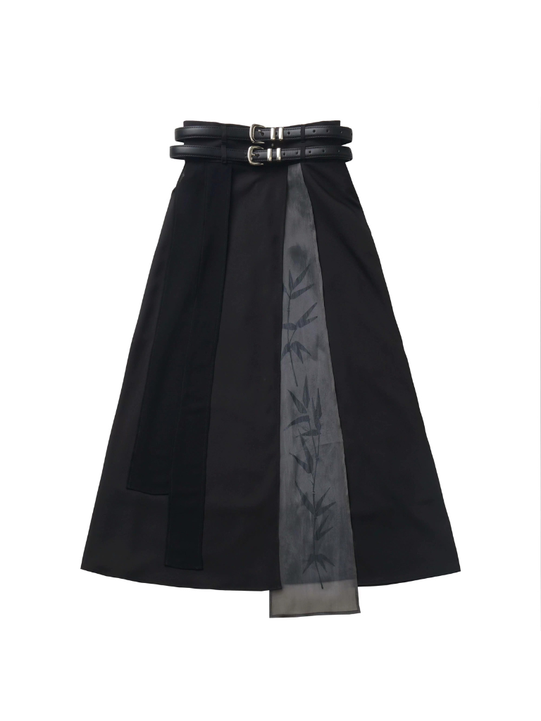 Design Print New Bamboo Schwarz Anzug China Weiß