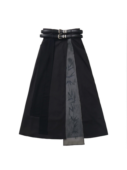 Design Print New Bamboo Schwarz Anzug China Weiß