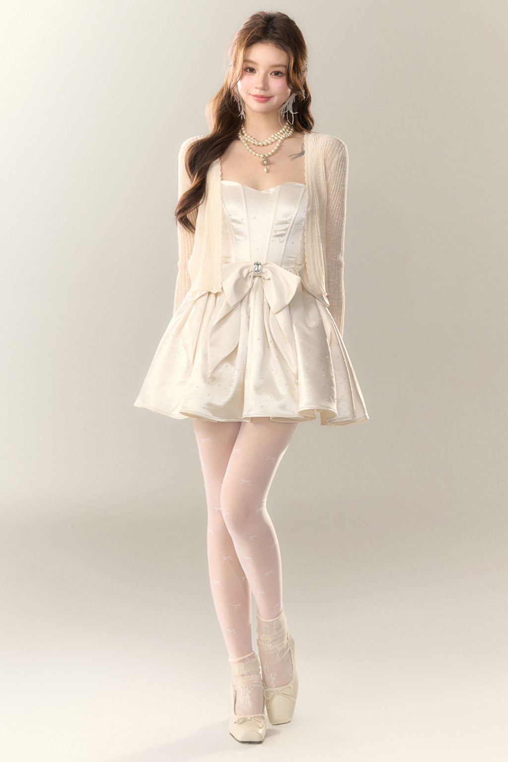 Ice Cardigan aus transparenter Seide