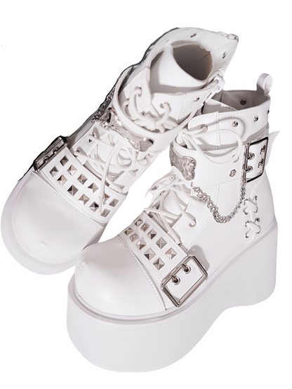 Rock Boots Platform Punk Round Toe