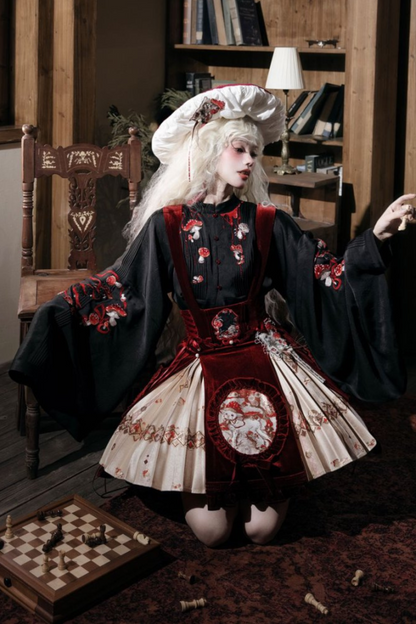 Lolita + Kleid süß dunkel Japanisch Jumperskirt Zubehör Pilz