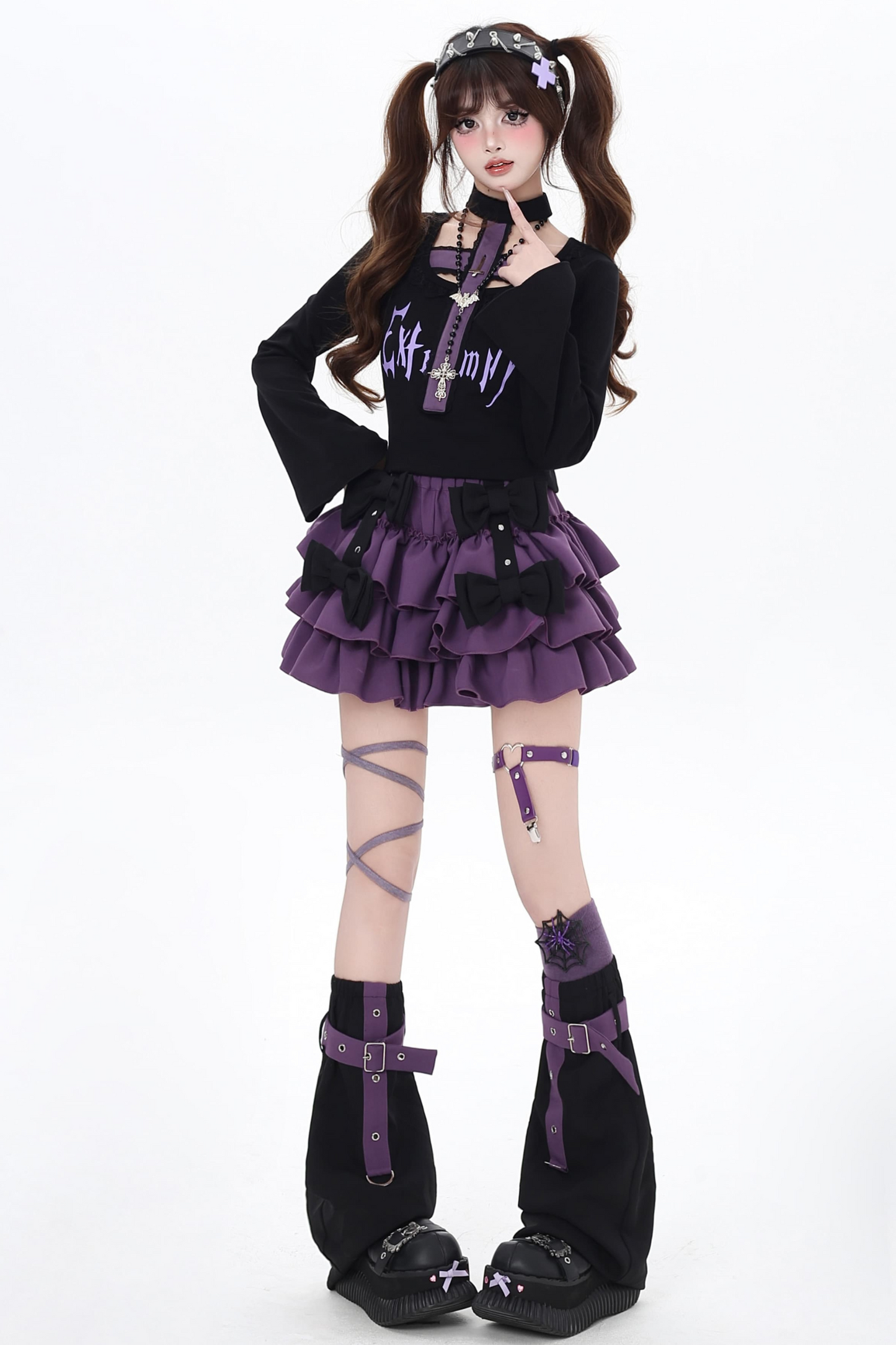 Neck Top Asian Halter Gothic