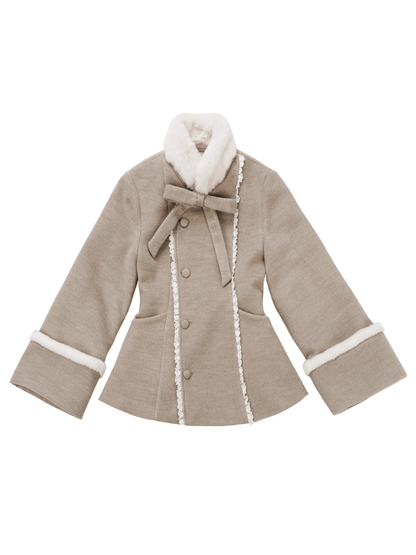 Munapoem Eco Far Coat Fischschwanzloser Riemen Rennjacke Wollanzug