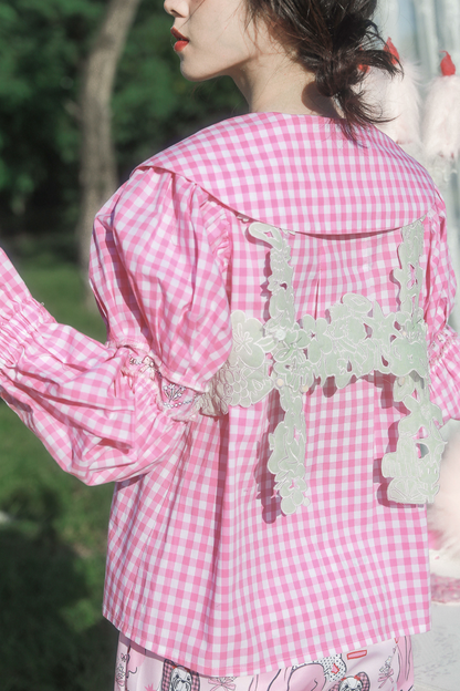 パピースリーブのレトロなロングシャツデザイン