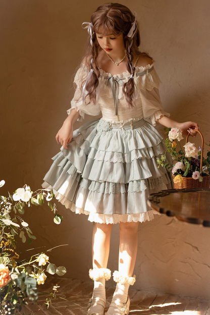スカートトップ 甘くてかわいい デイリードール + ロリータ