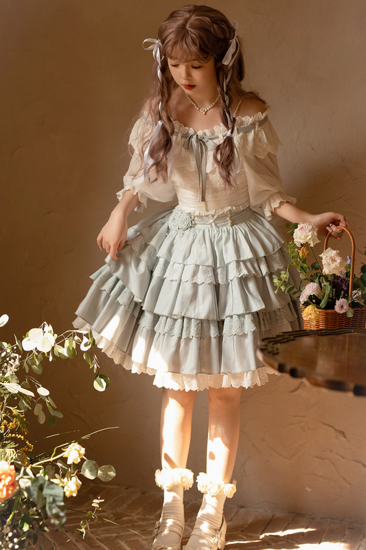 スカートトップ 甘くてかわいい デイリードール + ロリータ