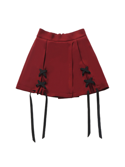 Escape Plan Red Black Work Neck Halter Jacket