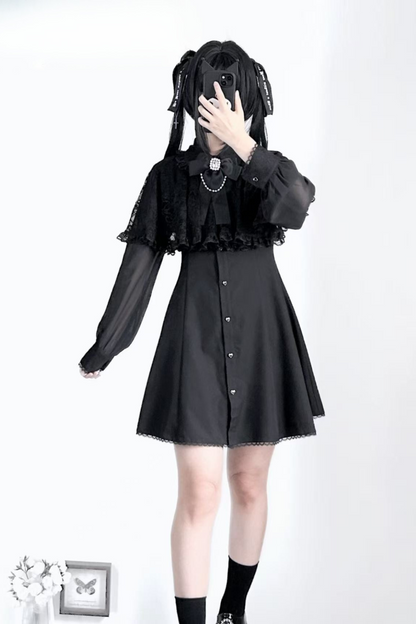 Design Kleid Massenproduktion Mine Kragen Spitze