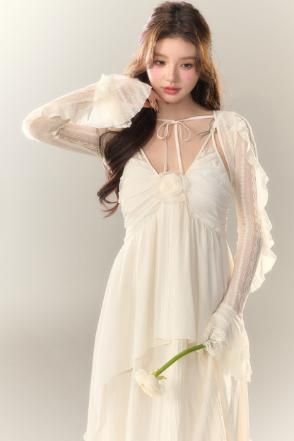 ショート丈のフレンチシアーカーディガン