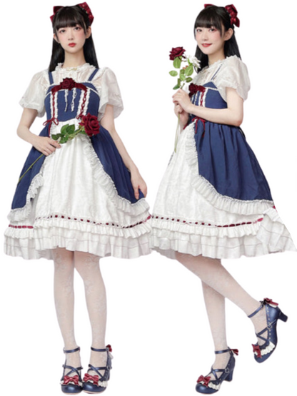 Shoes Heel Lace Elegant Original Lolita Mid