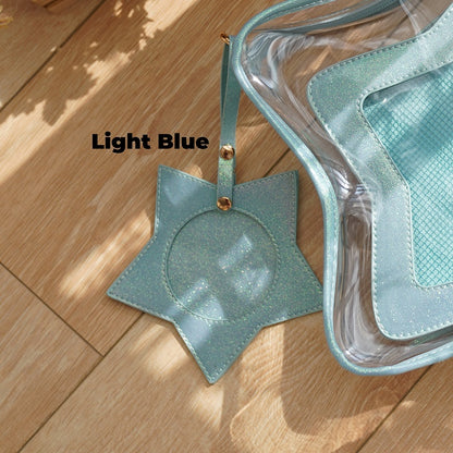 PUブルーバッジ 星型シャイニングホルダー ホワイト/ピンク/グリーン/ライト